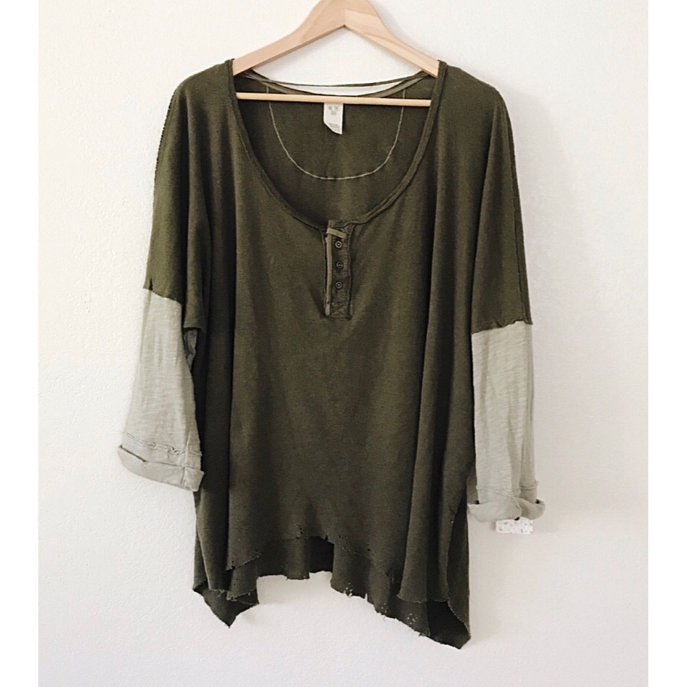 Free People Star Destructed Henley